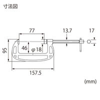 Ｂ型シャコ万力　スタンダードタイプ B75A 1個 ロブテックス（直送品）