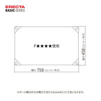 【軒先渡し】エレクター　ベーシックシリーズ　ウッドシェルフ棚用　幅750×奥行450mmシルバー枠・ウォールN B1830MWS1 1枚（直送品）