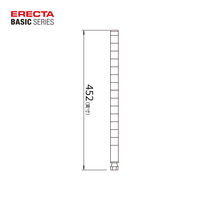 【軒先渡し】エレクター　ベーシックシリーズ　ポール　高さ450mm ホワイト B18PW2　1組2本（直送品）