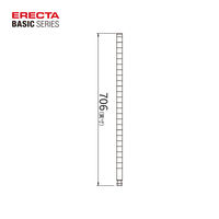 【軒先渡し】エレクター　ベーシックシリーズ　ポール　高さ700mm ホワイト B28PW2　1組2本（直送品）