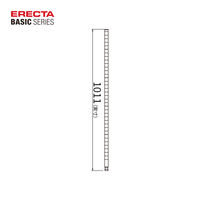 【軒先渡し】エレクター　ベーシックシリーズ　ポール　高さ1000mm ブラック B40PB2　1組2本（直送品）