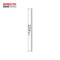 【軒先渡し】エレクター　ベーシックシリーズ　ポール　高さ1200mm ブラック B48PB2　1組2本（直送品）