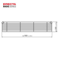 【軒先渡し】エレクター　ベーシックシリーズ　ハーフシェルフ　奥行900mm用 ホワイト B736W 1枚（直送品）