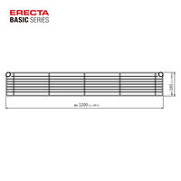 【軒先渡し】エレクター　ベーシックシリーズ　ハーフシェルフ　奥行1200mm用 クローム B748C 1枚（直送品）