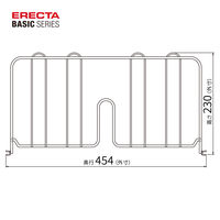 【軒先渡し】エレクター　ベーシックシリーズ　ディバイダー　幅450mm用  ブラック　BDD18B　2枚入（直送品）