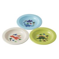 スケーター 小皿 3枚入 12cm ディノサウルス 384994 1個（直送品）