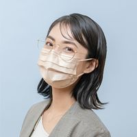 メディコムジャパン メガネが曇りにくいカラーマスク(ベージュ) JMK200687 1箱(40枚入)