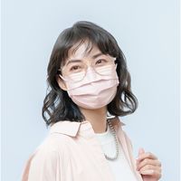 メディコムジャパン メガネが曇りにくいカラーマスク(ピンクベージュ) JMK200686 1箱(40枚入)