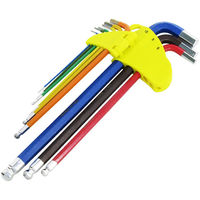 県央貿易（KENOH）　カラー ボールポイント六角棒レンチセット 9本組　CHXB-9L　1セット（直送品）