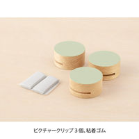 木製 ピクチャークリップ 3個入 グリーン 35496006 1パック デザインフィル（直送品）