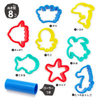 銀鳥産業 ねんどぬき型&ローラー うみのいきもの 知育玩具 おうち遊び 粘土 ねんど 462-310 1セット(3個)