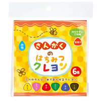 さんかくのはちみつクレヨン６色 おうち遊び 知育 工作 472-030 3個 銀鳥産業（直送品）