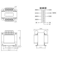 スワロー電機 電源トランス PD41-500E 1個（直送品）
