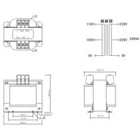 スワロー電機 電源トランス SA12-500 1個（直送品）