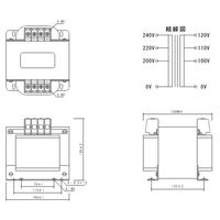 スワロー電機 電源トランス SA21-1000 1個（直送品）