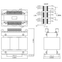 スワロー電機 三相複巻トランス 3RT-7.5K 1個（直送品）