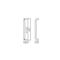 杉田エース ステンレスマテリアル ドアハンドルGH101ー25Hー450 BV3799359 1SET（直送品）