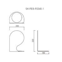 杉田エース 消火器ボックス(据置・コーナー兼用型)SKーFEBーFG340ー1 蛍光グリーン BV3800302 1台（直送品）