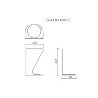 杉田エース 消火器ボックス(据置・コーナー兼用型)SKーFEBーFG340ー2 蛍光ピンク BV3800306 1台（直送品）