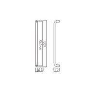 杉田エース ステンレスマテリアル ドアハンドルGH101ー25Bー600 BV3799358 1SET（直送品）