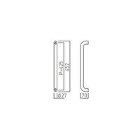 杉田エース ステンレスマテリアル ドアハンドルGH101ー27Hー452 BV3799363 1SET（直送品）