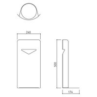 杉田エース 消火器ボックス(据置・コーナー兼用型)SKーFEBーFG220C ホワイト BV3800325 1台（直送品）