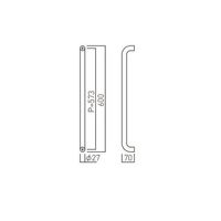 杉田エース ステンレスマテリアル ドアハンドルGH101ー27Hー600 BV3799364 1SET（直送品）