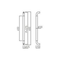 杉田エース 竹集成材 ドアハンドルHB211ーBRー600 BV3799312 1SET（直送品）