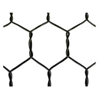 吉田隆 ビニール亀甲金網 0.85×16×450mm ブラック 1M巻 00956215 1個