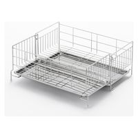 ヨシカワ オールステンレス 広げて使える水切り 水切りラック 4306034 1台