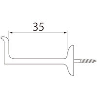 福井金属工芸 F-0045 額パーツ 昭和折釘ネジ 大大 35mm 1パック(2本入)（直送品）
