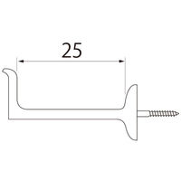 福井金属工芸 F-0044 額パーツ 昭和折釘ネジ 大 25mm 1パック(2本入)（直送品）