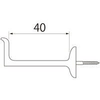 福井金属工芸 額パーツ 昭和折釘 ネジ(特大) 40mm F-0046 1パック(2本入)