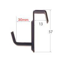 福井金属工芸 F-0074 額パーツ B.S.額受長押 黒色 30mm 1パック(2個入)（直送品）