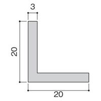 光 TA910-20 スチールアングル 20×20×910mm 1個（直送品）