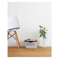 SANKA 収納ボックス ハコス Mサイズ ブラウン 305657 1個