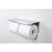 OPUS トイレットペーパーホルダー Kochel ケッヘル ステンレス スマホテーブル ダブル バータイプ ヘアライン仕上げ（直送品）