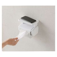 オーエ トイレットペーパーホルダー シングル 棚付き トイレットペーパー トイレ ホルダー 318929 1個