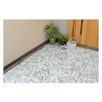 SANKA ジョイントタイル 天然石 ジョイントマット 1枚 30.5×30.5cm ライトグレー 333424 1個（直送品）