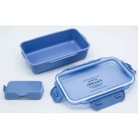 オーエスケー お弁当箱 1段 抗菌 DISH UP LUNCH 500ml ランチボックス ブルー 341304 1個（直送品）