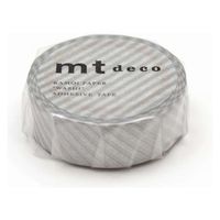 マスキングテープ ストライプ 幅15mm×7m mt DECO シルバー2 374352 1個 カモ井加工紙（直送品）