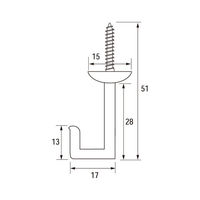 福井金属工芸 DP-8 額パーツ 二重折釘 大 1パック(2本入)（直送品）