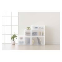 SANKA 収納ケース ナチュラ クリアモジュール LW 幅37.6×奥行35.5×高さ25cm クリア 275740 1個