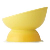 スケーター ペット用食器 短頭犬用 陶器 イエロー 381200 1個（直送品）