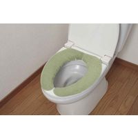 サンコー 便座シート 置くだけ吸着 消臭フカフカ便座シート 吸着便座シート グリーン 320043 1個（直送品）