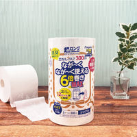 トイレットペーパーシングル 6倍巻 300m ペンギン 芯なし 超ロングパルプ 1箱（16ロール:2ロール入×8パック）丸富製紙