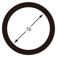 ハイロジック 29223 鉄 平押しキーリング 16mm マットブラック 1パック(2個入)（直送品）