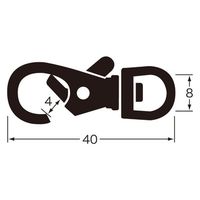 ハイロジック 29233 A型スナップ 40mm ピンクゴールド 1個（直送品）