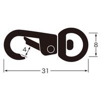 ハイロジック 29232 D型スナップ マットシルバー 1個（直送品）