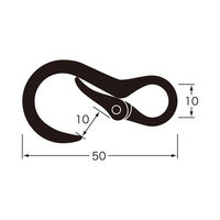 ハイロジック 29245 ナスカン 50mm ピンクゴールド 1個（直送品）